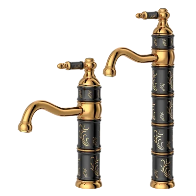 شیر روشویی توکیو رنگ مشکی طلایی