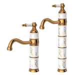 شیر روشویی توکیو رنگ سفید طلایی