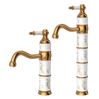 شیر روشویی توکیو رنگ سفید طلایی
